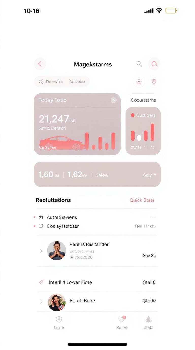 Dashboard Officina Mobile