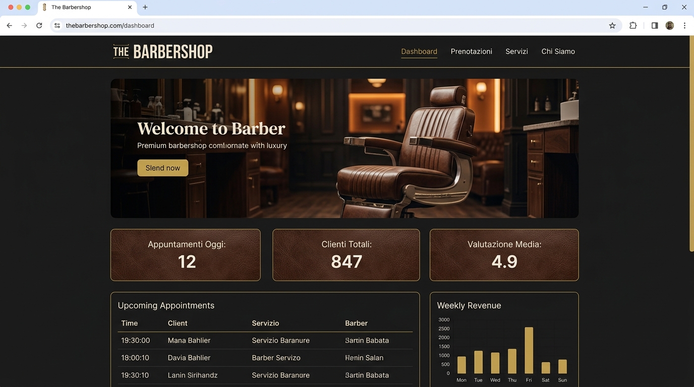 Dashboard Barbershop Desktop