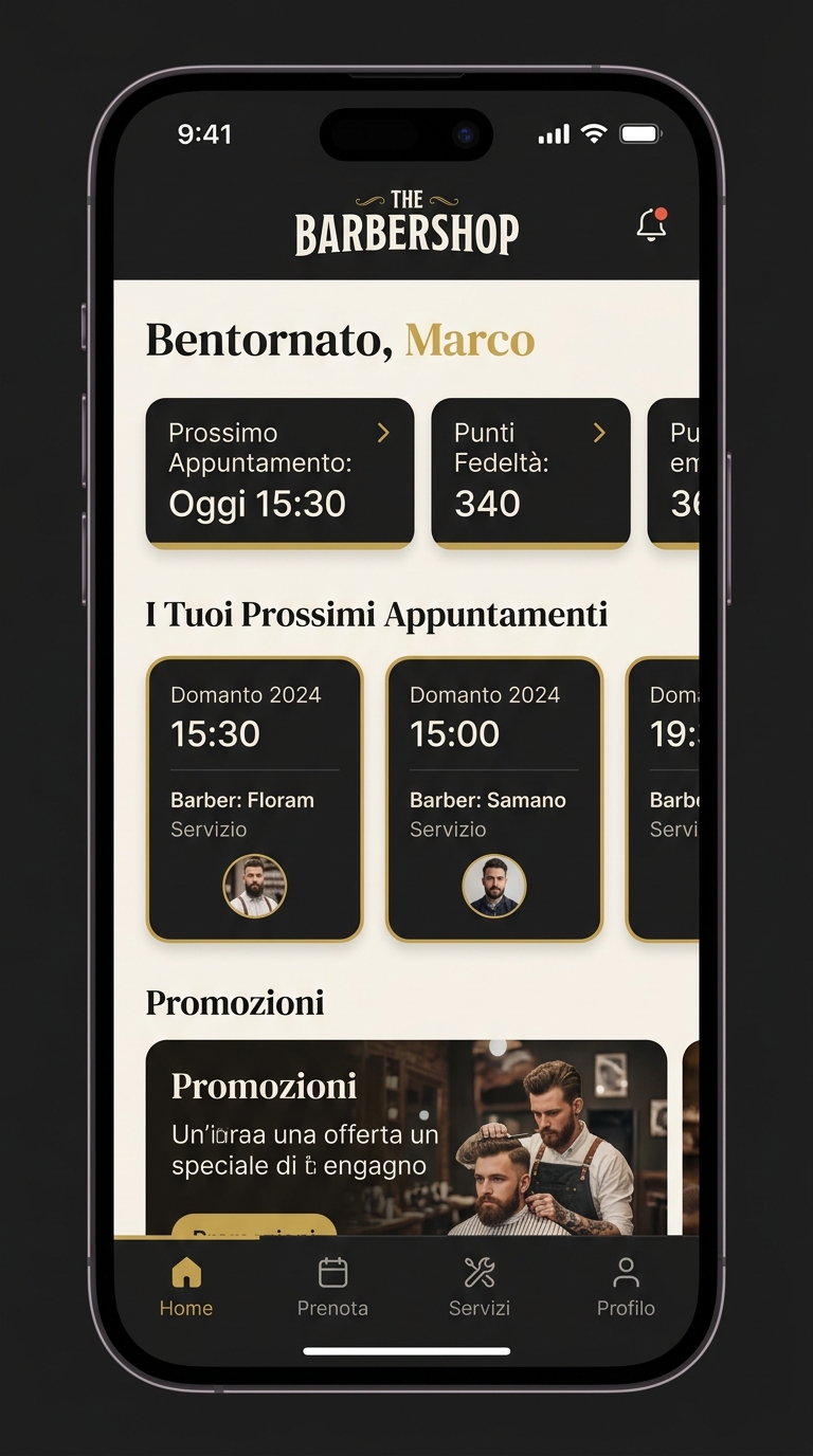 Dashboard Barbershop Mobile