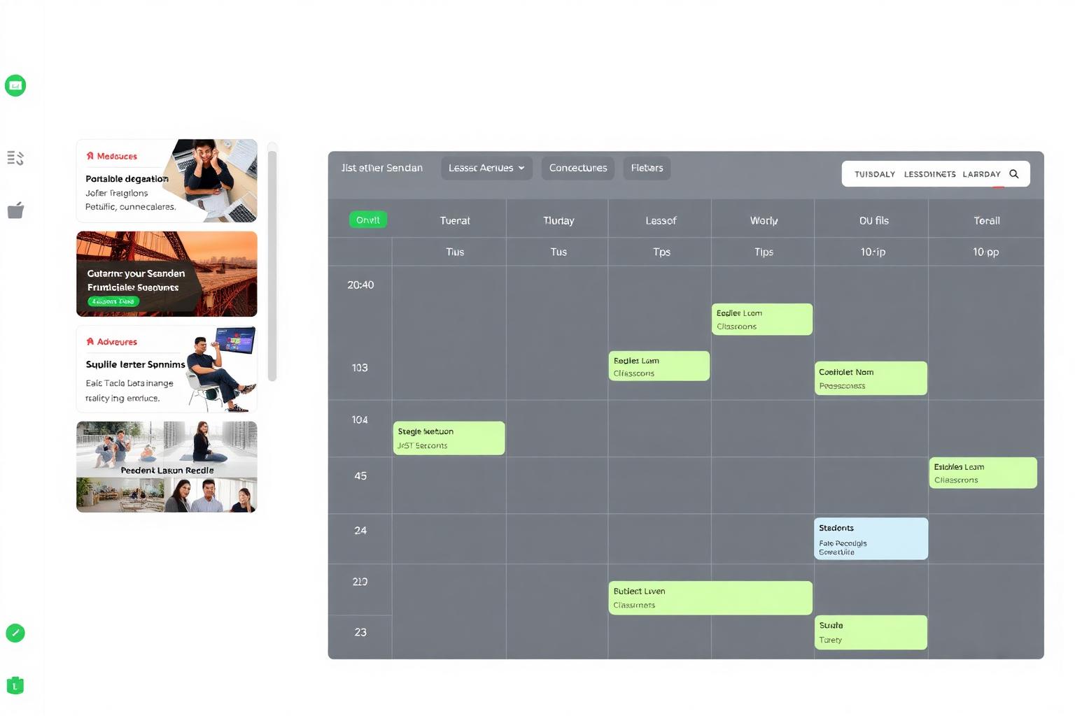 Corsi & Calendario Lezioni Desktop