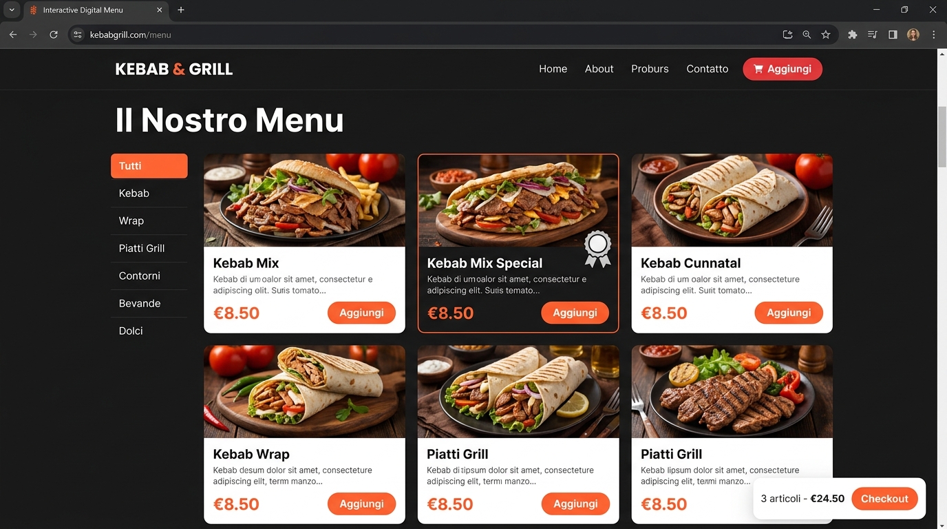 Menù Digitale Desktop