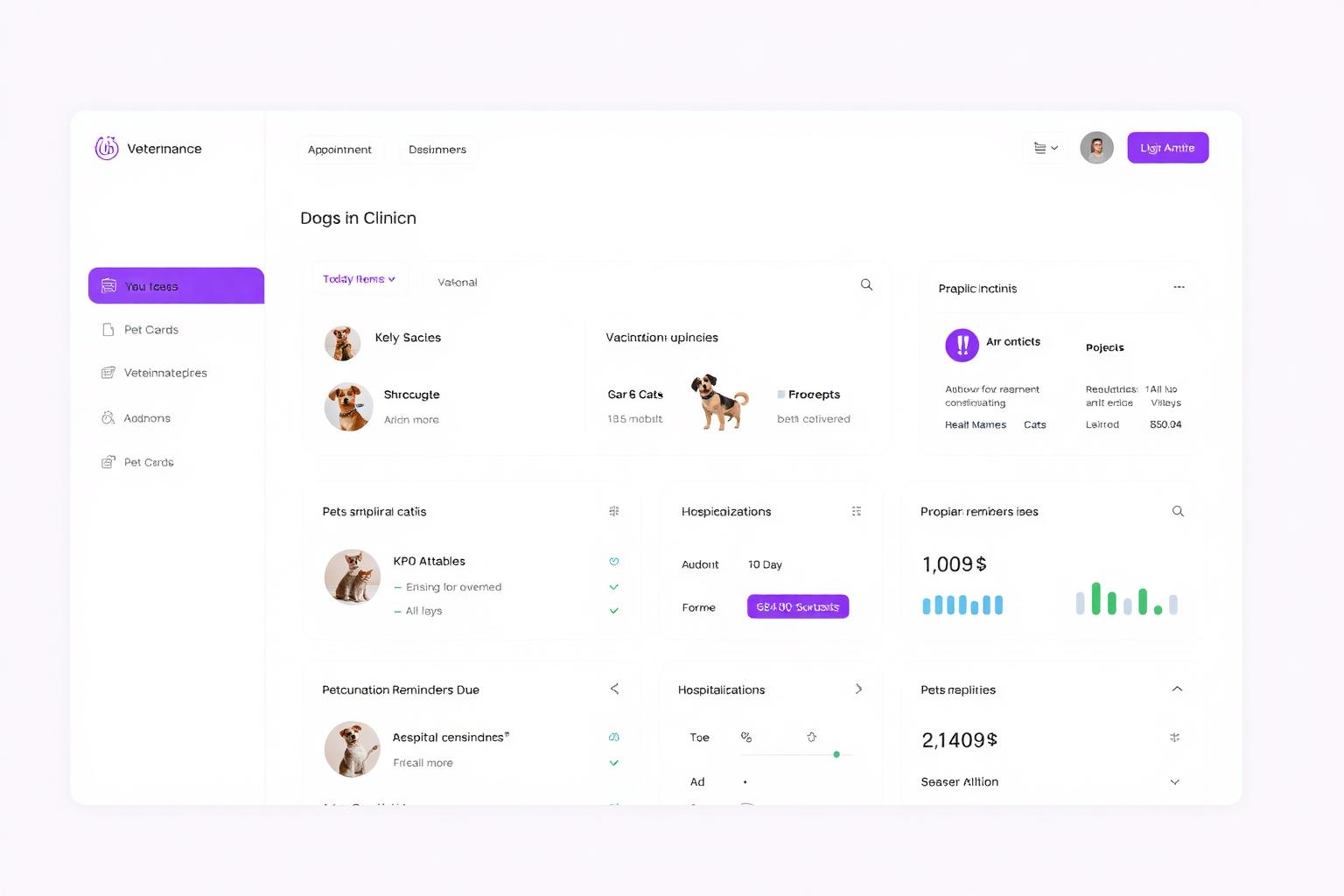Dashboard Studio Veterinario Desktop