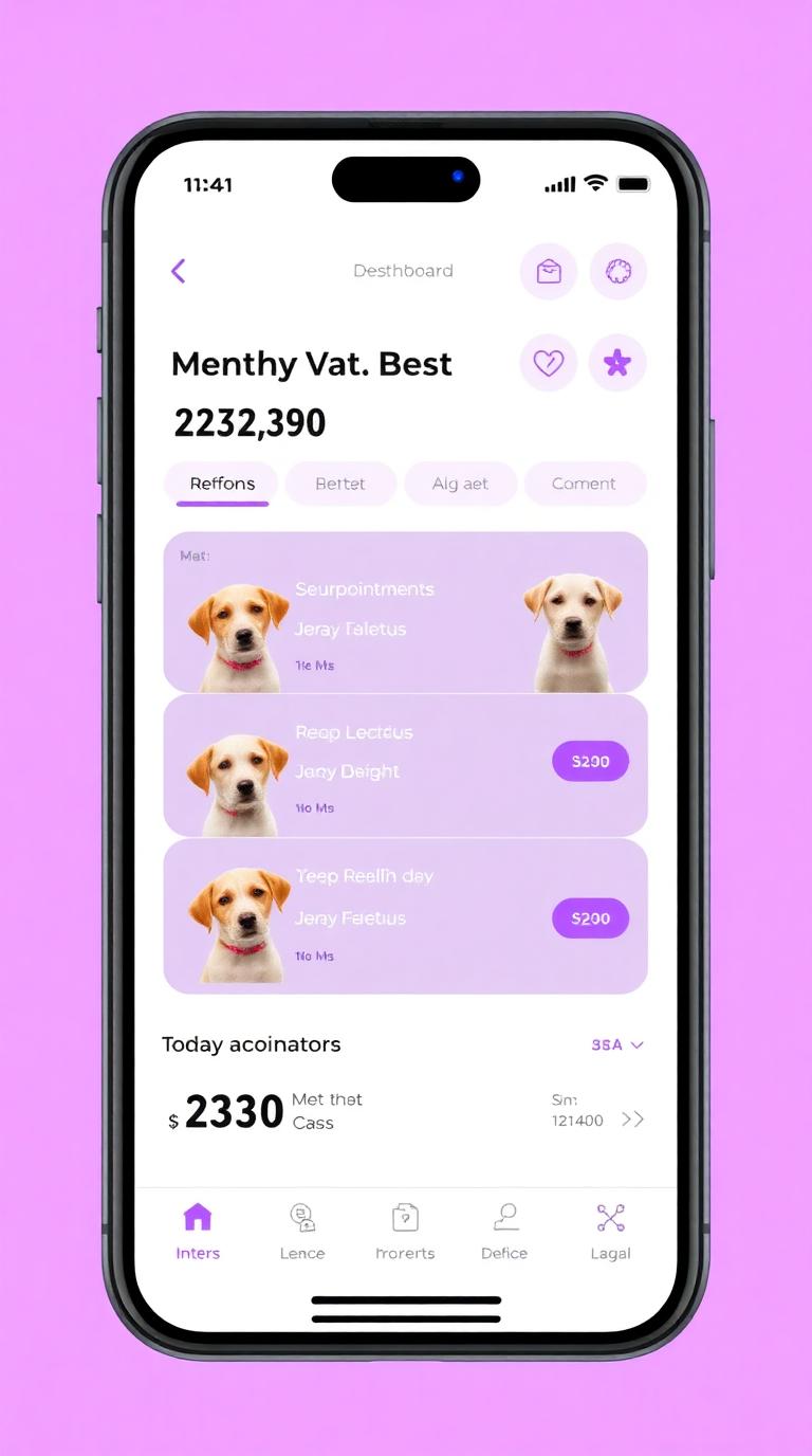Dashboard Studio Veterinario Mobile