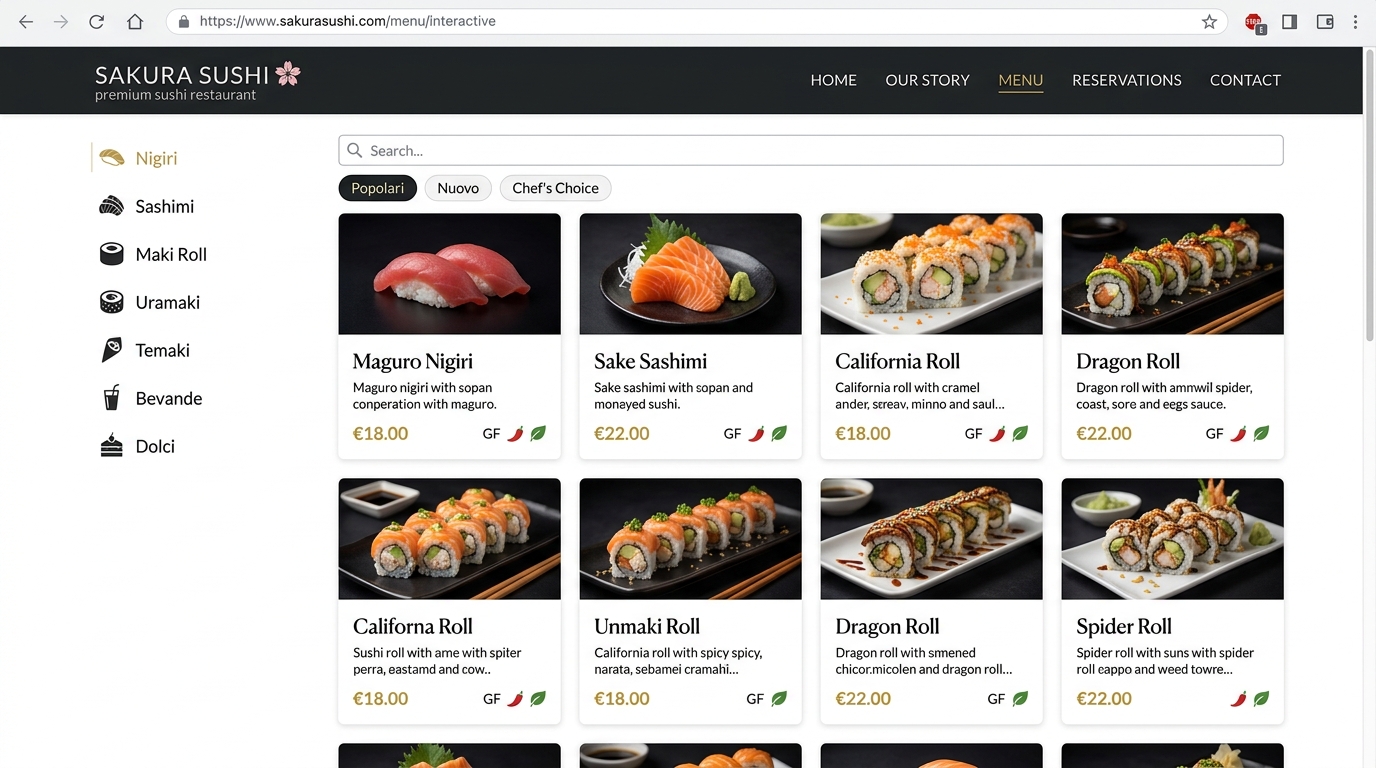 Menù Digitale Desktop